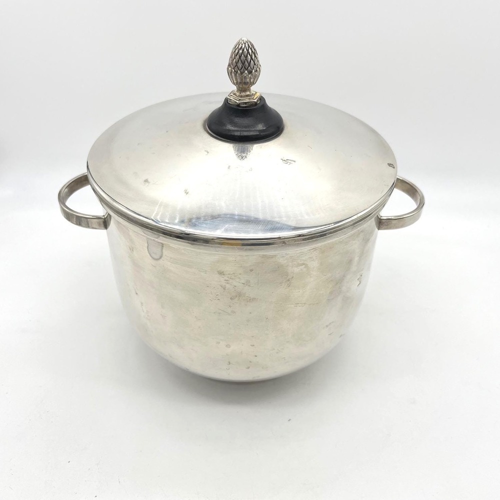 English Silver Mfg Corp Vintage Silver Plate Ice Bucket Pineapple Finial USA - Picture 4 of 9